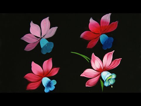 Видео: Нарцисс. Техника Жостовской росписи в Миниатюре. Художник Лариса Гончарова