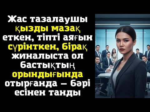 Видео: Жас тазалаушы қызды мазақ еткен, тіпті аяғын сүрінткен, бірақ жиналыста ол бастықтың орындығында