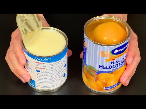 Видео: Взбиваем сгущенку с персиками! Лучший французский десерт без выпечки!