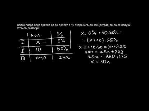 Видео: Математика 7 клас. Задачи от смеси и сплави.