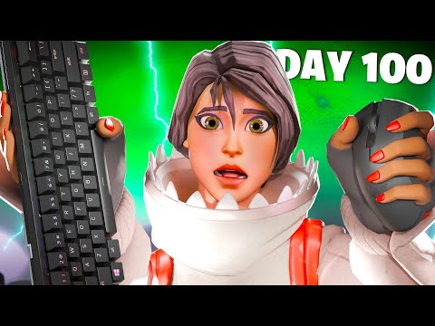 Видео: Я играл на клавиатуре и мыши 100 дней... (Прогресс Fortnite)