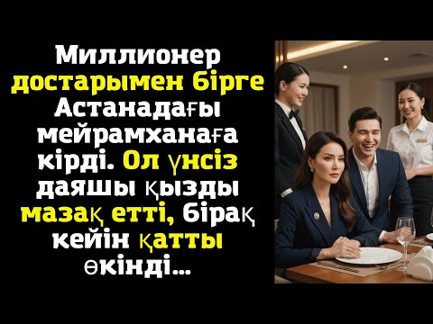 Видео: Миллионер достарымен бірге Астанадағы мейрамханаға кірді. Ол үнсіз даяшы қызды мазақ етті, бірақ