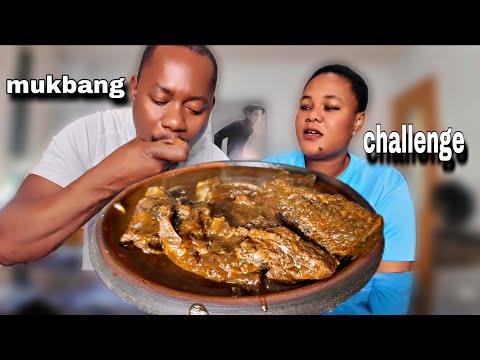 Видео: Еда была слишком горячей, африканская кухня, мукбанг-челлендж, фуфу с лёгким супом, мукбанг
