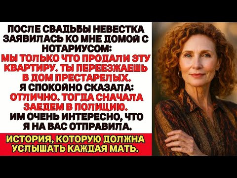 Видео: Моя невестка вышла замуж за моего сына ради моей квартиры Сразу после свадьбы она пришла с нотариусо