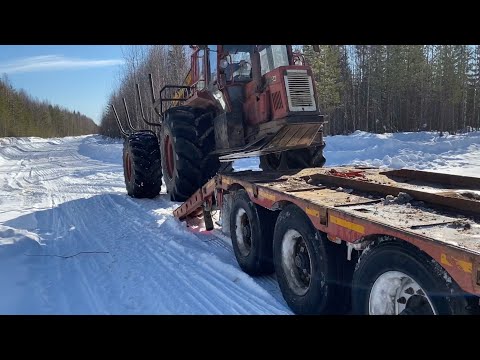 Видео: Еду в лес. Везу лесозаготовительную технику.