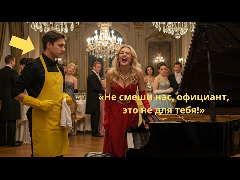 Видео: Богатые гости смеялись над простым официантом… пока он не сел за рояль и не заставил их замолчать!