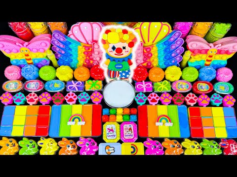 Видео: ASMR-слайм 🌈 Радужный слайм Джокер, глина, макияж и блёстки | Смешиваем случайные вещи в слайм