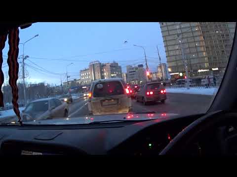 Видео: Катим по Якутску. ул. Ойунского, Пояркова, Дзержинского, Порт. 17 апреля 2021