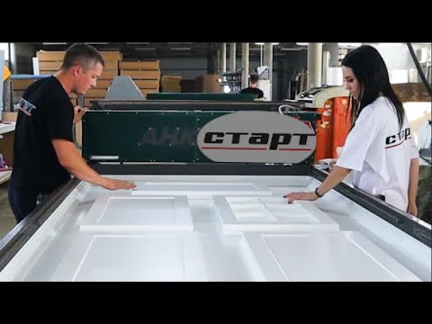 Видео: Нанесение пленки ПВХ на мебельный фасад/Техпроцесс "по косточкам"/КАК мы делаем ВАШУ мебель