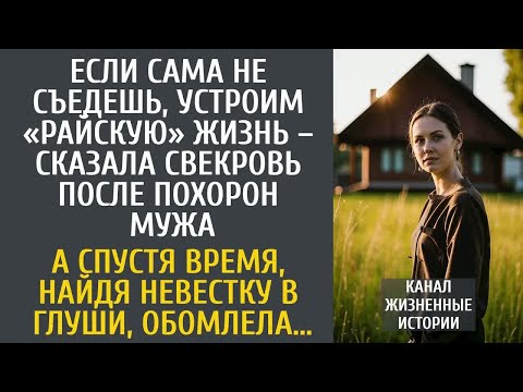 Видео: Если сама не съедешь, устроим «райскую» жизнь – сказала свекровь после похорон мужа…
