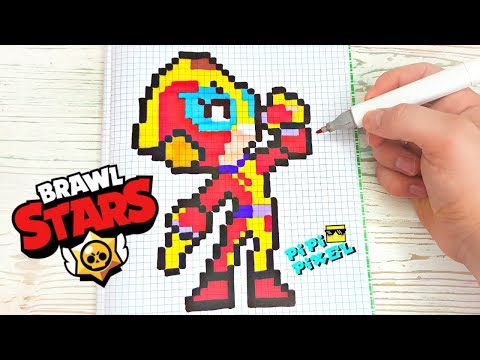 Видео: МАКС из BRAWL STARS РИСУНКИ ПО КЛЕТОЧКАМ - PIXEL ART