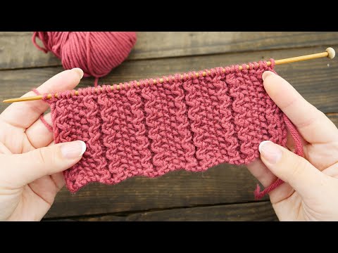 Видео: Полоски рисового узора спицами 🍹Knitting pattern