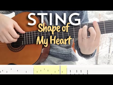 Видео: Sting - Shape of My Heart (easy fingering with tabs) спрощена аплікатура на гітарі, таби