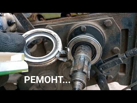 Видео: Замена выжимного подшипника на тяжелом дизельном мотоблоке.