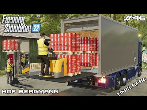 Видео: Продажа ультрапастеризованного молока с помощью прицепа Scania S с задним бортом | Hof Bergmann |...