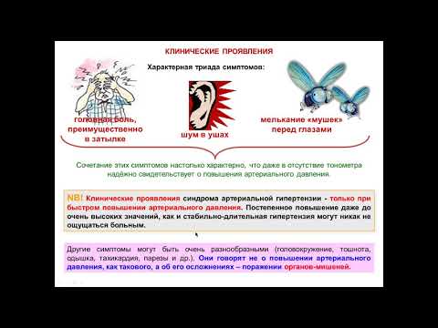 Видео: Синдром артериальной гипертензии, синдром артериальной гипотензии