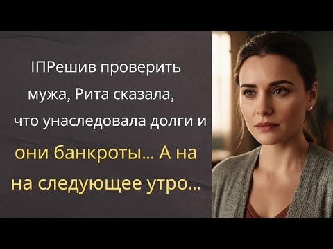 Видео: IПРешив проверить мужа, Рита сказала, что унаследовала долги и они банкроты… А на следующее утро…