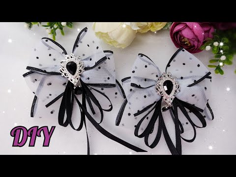 Видео: DIY / Мастер класс "невесомые бантики из органы в горошек" 🎀/"weightless organ bows with polka dots"