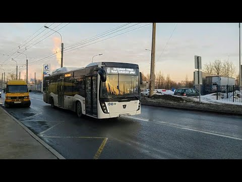 Видео: Автобус, маршрут №50 НефАЗ-5299-40-57 (CNG) б.7691 (12.03.2022) Санкт-Петербург