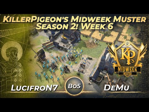 Видео: Игра за 3 место турнира KillerPigeon's Midweek Muster! 6 неделя! LucifroN7 vs DeMu! Bo5! | AoE 4