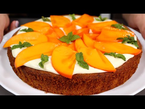 Видео: Простой рецепт пирога с хурмой Воздушный, мягкий, ароматный Пирог "Финансье"