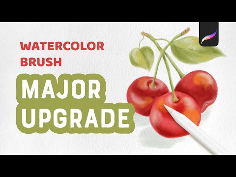 Видео: Новая акварельная кисть Procreate: Gagebrook
