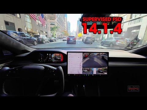 Видео: Tesla FSD 14.1.4 в пути из Нью-Йорка!