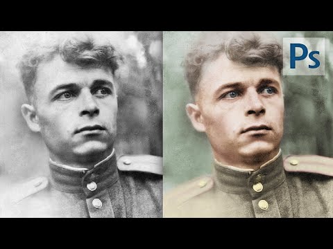 Видео: Как раскрасить старое фото в Фотошопе  фотографии - часть 2