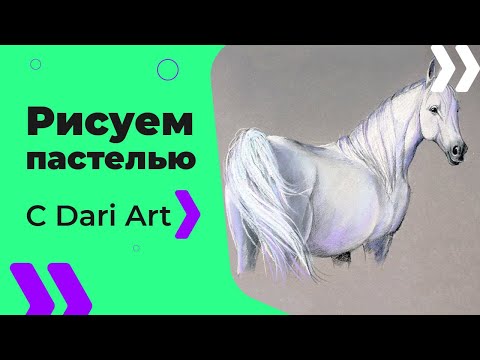 Видео: Как нарисовать белую лошадь СУХОЙ пастелью! #Dari_Art