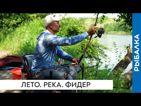 Видео: Ловля фидером в середине лета. Лещ? Карась? Сазан?...