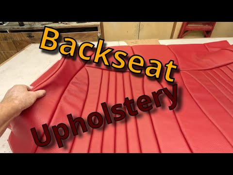 Видео: Над крылом Гаража, эпизод 29. Изготовленная на заказ кожаная обивка заднего сиденья, та же, что и...