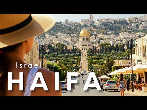 Видео: Хайфа, Израиль — Вечерняя жизнь, Немецкая колония, Бахайские сады и пляжи | Прогулка 4K