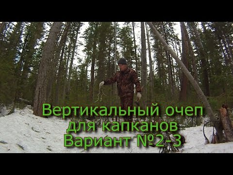 Видео: Вертикальный очеп для установки капкана  Вариант № 2 - 3