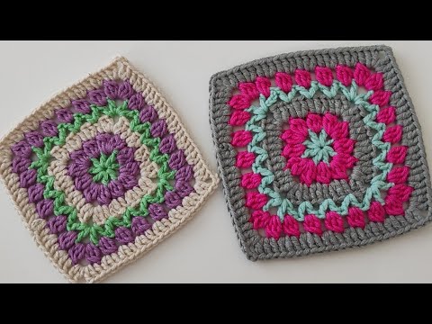 Видео: Очень простой узор бабушкиного квадрата крючком для начинающих