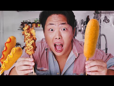 Видео: КОРН-ДОГ ПО-КОРЕЙСКИ! Сосиска в тесте. Уличная еда Южной Кореи