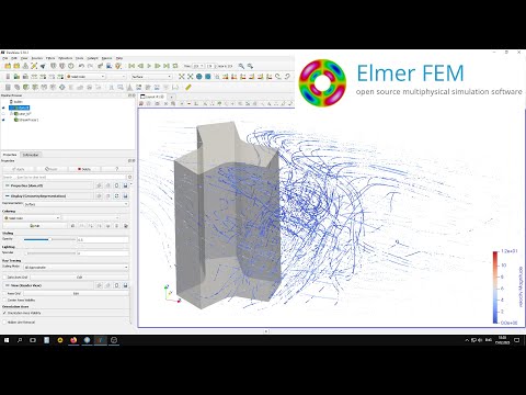 Видео: Трехмерная аэродинамика. В Elmer и FreeCAD FEM, смоделируем обтекание ветром здания