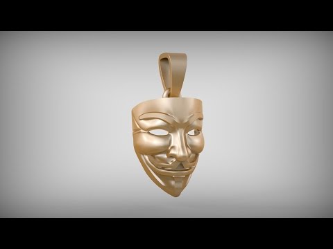 Видео: Подвеска - "Маска Гая Фокса". Pendant - "The Mask of Guy Fawkes". #SantaYork