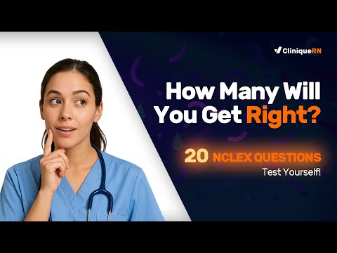 Видео: 🧠 Думаете, вы готовы к NCLEX? Давайте узнаем это за 20 вопросов