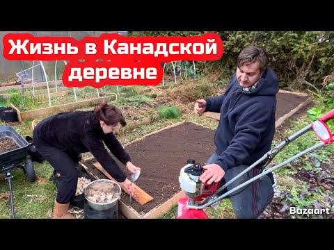 Видео: Высаживаем чеснок// дымим пчёл от клеща// готовим плов// жизнь в Канадской деревне