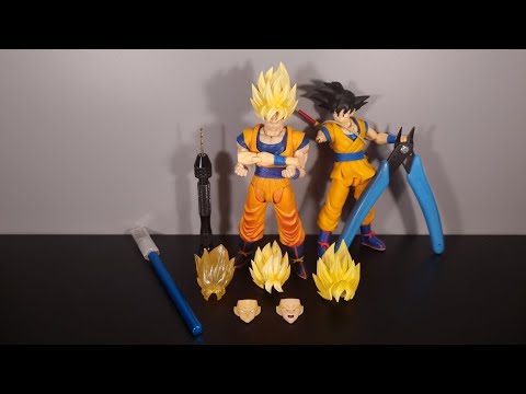 Видео: Figuarts Super Saiyan Goku - The Games Begin - Урок по модификации лиц и как исправить волосы!!