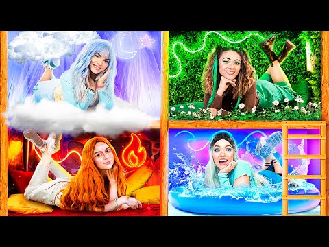 Видео: Мы построили двухэтажную кровать! Девушка – огонь, вода, воздух и земля