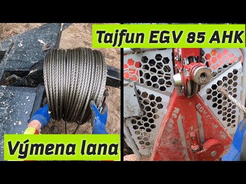 Видео: Замена троса в лебедке Тайфун EGV 85 AHK, лесозаготовка на Stihl 261C-M, Zetor, Amles