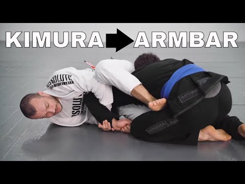 Видео: Кимура в армбар снизу (Лахлан Джайлс)