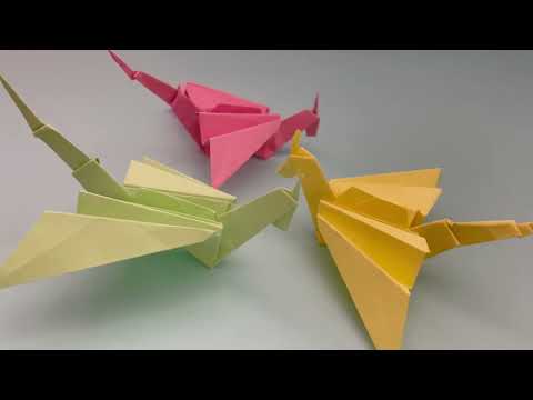 Видео: оригами бумажный дракон