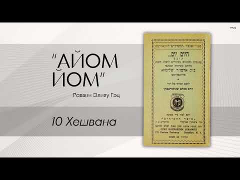 Видео: «Айом йом» («Сегодня день») с раввином Элияу Гэцем: 10 Хешвана