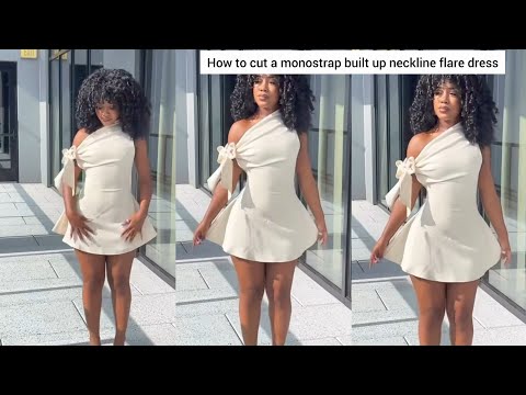 Видео: Сделай сам: как скроить платье-клеш с монобретельками и присборенным вырезом #viralvideo