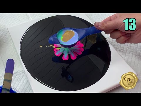 Видео: Акриловая заливка | Фильтр для заливки | День 13 из 30-дневного конкурса «Жидкое искусство» от Ma...