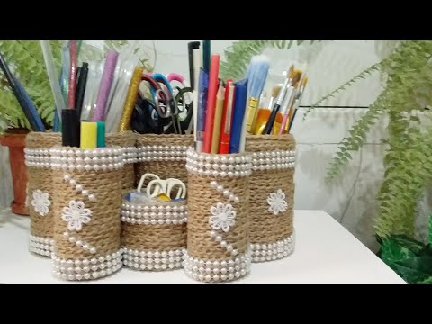 Видео: Органайзер для канцелярии, из подручных материалов.