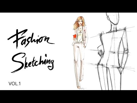 Видео: Fashion sketching: Офисный стиль Часть 1. Построение женской фигуры в динамике