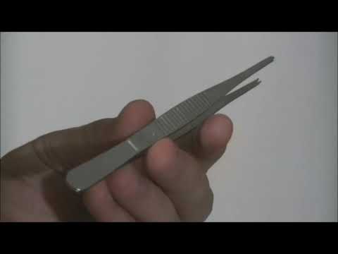 Видео: Инструменты для ветврача орнитолога.  Хирургический пинцет 12,5 см.